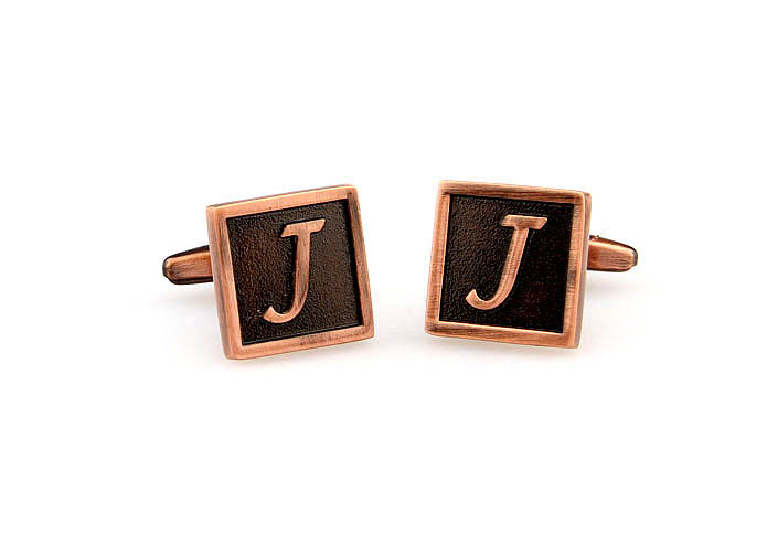 26 Letters J Cufflinks  Bronzed Classic Cufflinks Metal Cufflinks Symbol Wholesale & Customized  CL667937