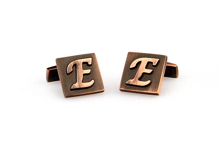 26 Letters E Cufflinks  Bronzed Classic Cufflinks Metal Cufflinks Symbol Wholesale & Customized  CL668020