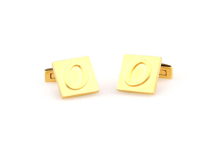 26 Letters O Cufflinks  Gold Luxury Cufflinks Metal Cufflinks Symbol Wholesale & Customized  CL668042