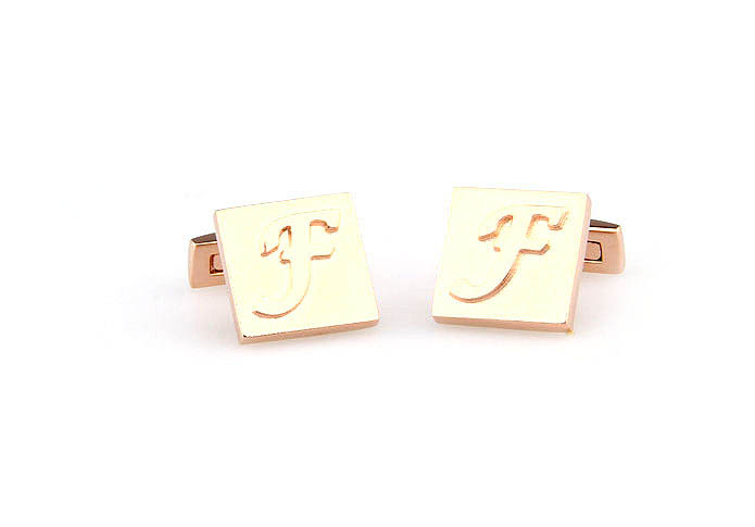 26 Letters F Cufflinks  Bronzed Classic Cufflinks Metal Cufflinks Symbol Wholesale & Customized  CL668079