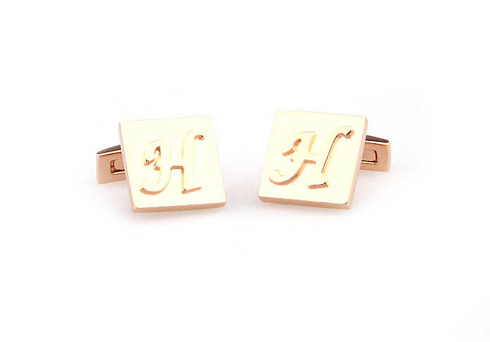 26 Letters H Cufflinks  Bronzed Classic Cufflinks Metal Cufflinks Symbol Wholesale & Customized  CL668081