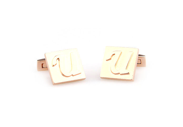 26 Letters U Cufflinks  Bronzed Classic Cufflinks Metal Cufflinks Symbol Wholesale & Customized  CL668093