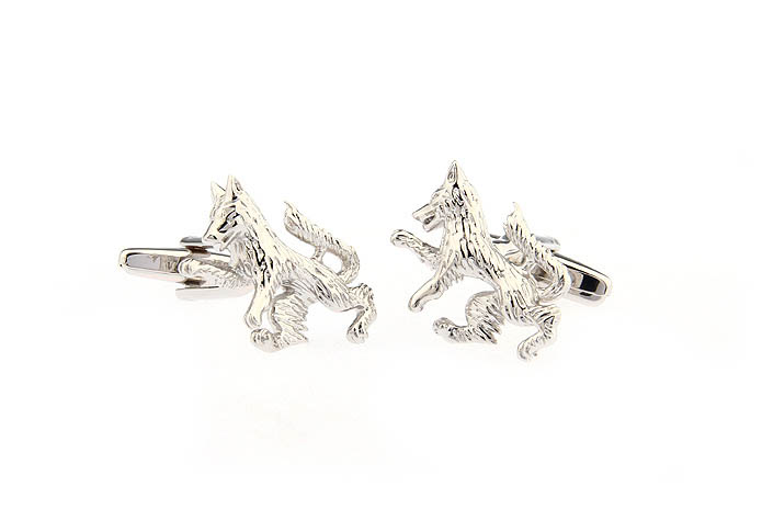 SnowFox Cufflinks  Silver Texture Cufflinks Metal Cufflinks Animal Wholesale & Customized  CL668124