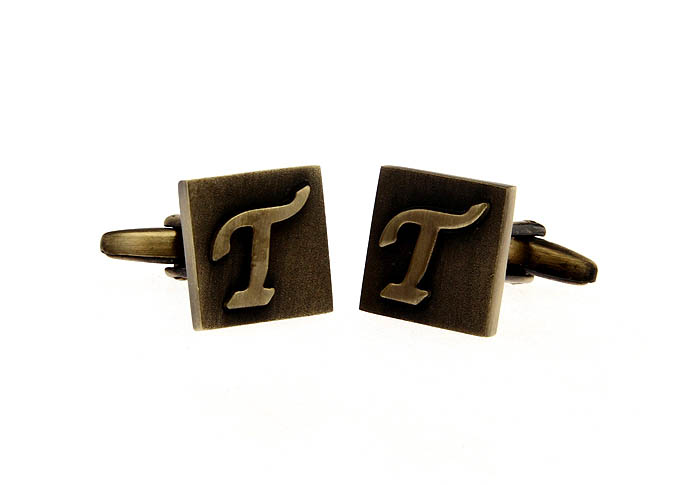 26 Letters T Cufflinks  Bronzed Classic Cufflinks Metal Cufflinks Symbol Wholesale & Customized  CL668208