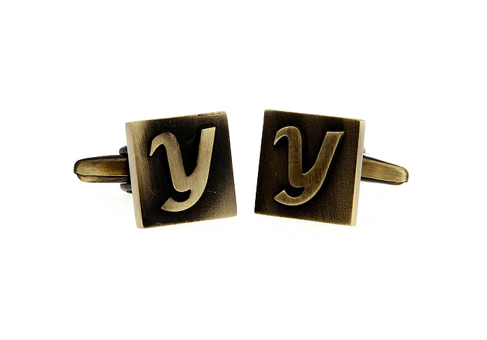 26 Letters Y Cufflinks  Bronzed Classic Cufflinks Metal Cufflinks Symbol Wholesale & Customized  CL668213