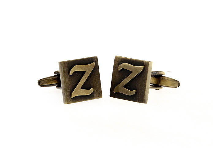 26 Letters Z Cufflinks  Bronzed Classic Cufflinks Metal Cufflinks Symbol Wholesale & Customized  CL668214