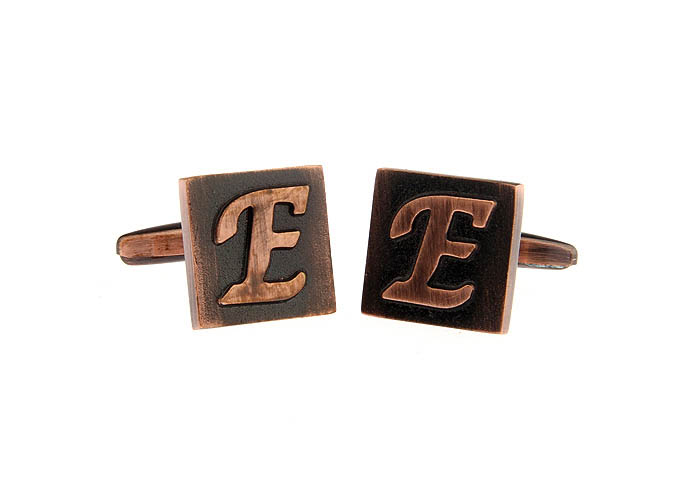 26 Letters E Cufflinks  Bronzed Classic Cufflinks Metal Cufflinks Symbol Wholesale & Customized  CL668247