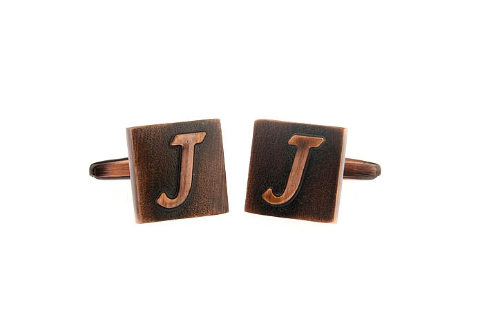 26 Letters J Cufflinks  Bronzed Classic Cufflinks Metal Cufflinks Symbol Wholesale & Customized  CL668252