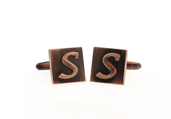 26 Letters S Cufflinks  Bronzed Classic Cufflinks Metal Cufflinks Symbol Wholesale & Customized  CL668261
