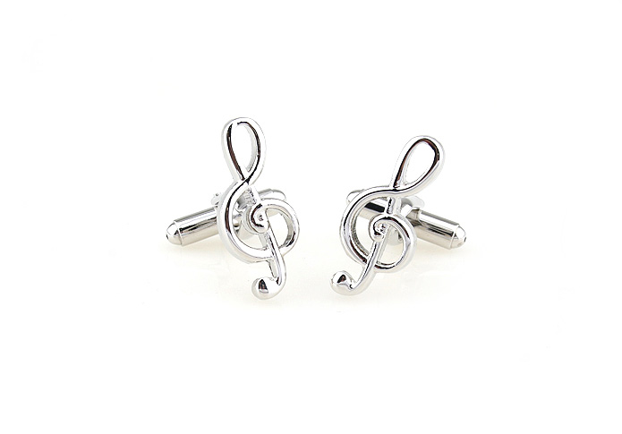 Musical notes Cufflinks  Silver Texture Cufflinks Metal Cufflinks Food and Drink Wholesale & Customized  CL671457