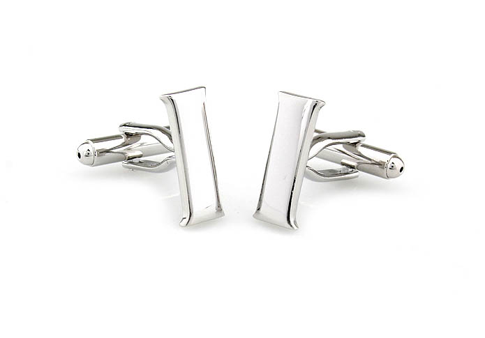 Letters I Cufflinks  Silver Texture Cufflinks Metal Cufflinks Symbol Wholesale & Customized  CL671467