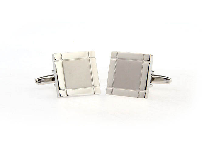  Silver Texture Cufflinks Metal Cufflinks Wholesale & Customized  CL671578