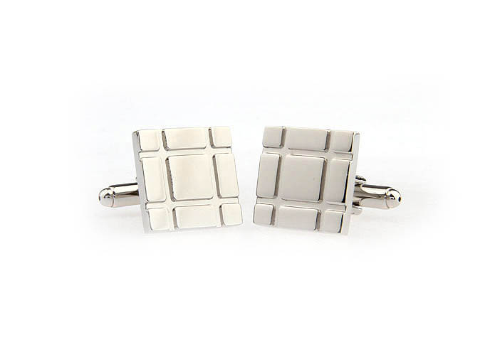  Silver Texture Cufflinks Metal Cufflinks Wholesale & Customized  CL671598