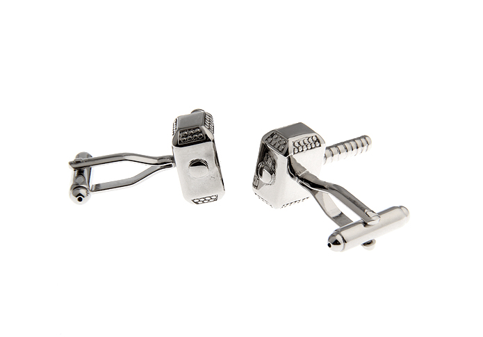 The hammer Cufflinks  Silver Texture Cufflinks Metal Cufflinks Tools Wholesale & Customized  CL671806