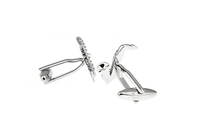 Saxophone Cufflinks  Silver Texture Cufflinks Metal Cufflinks Music Wholesale & Customized  CL720803