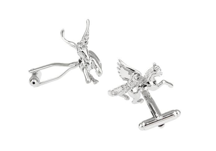 Pegasus Cufflinks  Silver Texture Cufflinks Metal Cufflinks Animal Wholesale & Customized  CL720824
