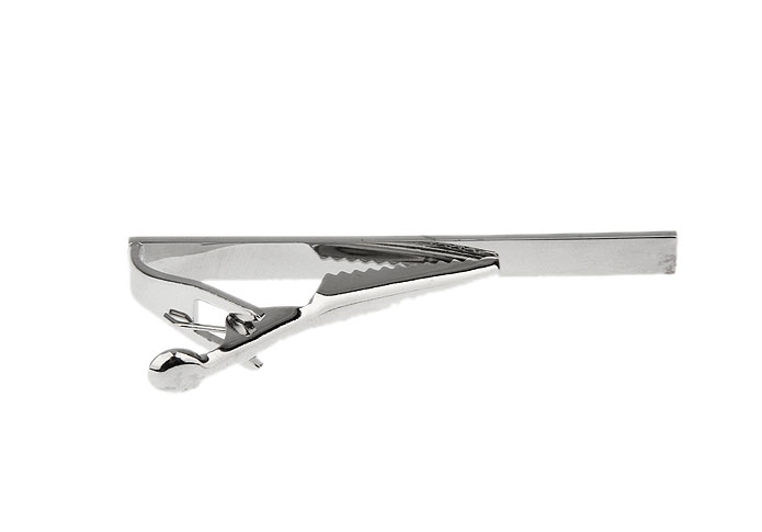 Silver Texture Tie Clips Metal Tie Clips Wholesale & Customized CL850891