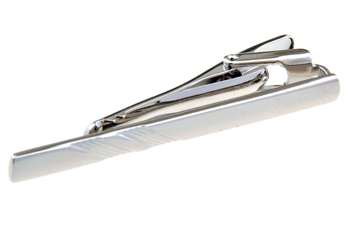Silver Texture Tie Clips Metal Tie Clips Wholesale & Customized CL850897