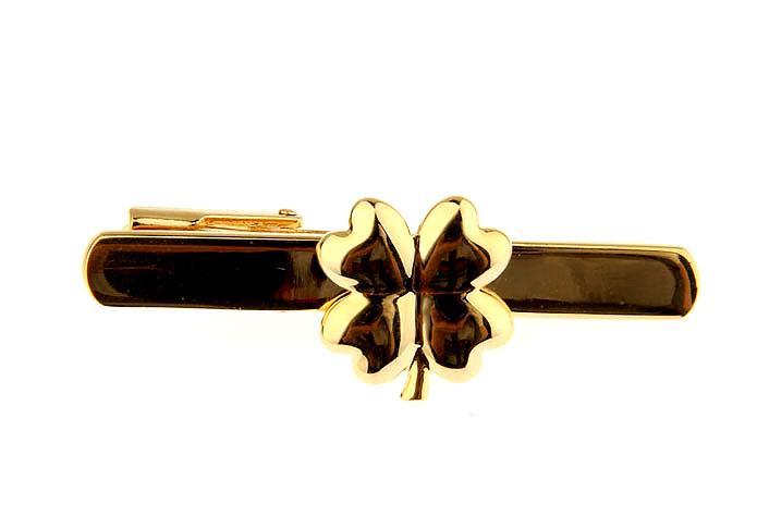 Clover Tie Clips  Gold Luxury Tie Clips Metal Tie Clips Funny Wholesale & Customized  CL850930