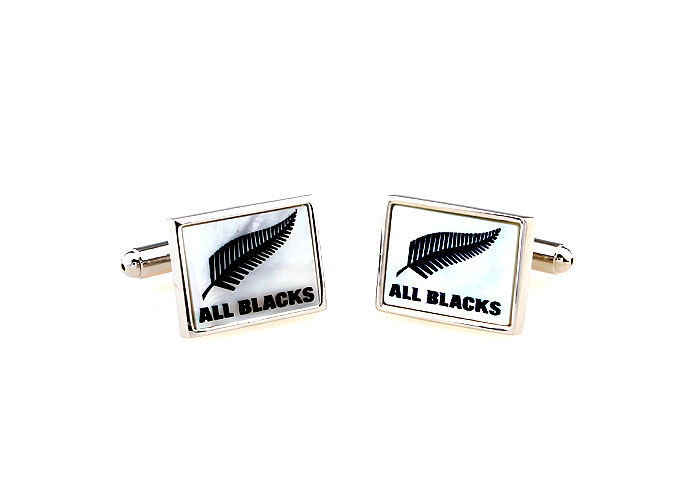 ALL BLACKS brand Cufflinks  Black White Cufflinks Shell Cufflinks Flags Wholesale & Customized  CL661412