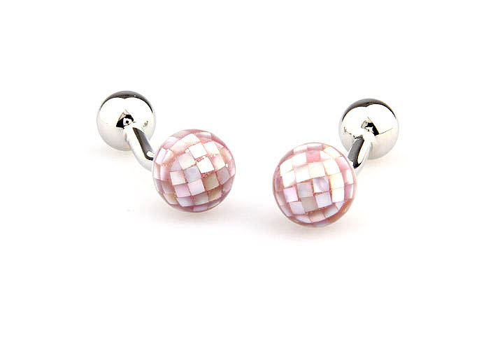 Double-sided ball Cufflinks  Pink Charm Cufflinks Shell Cufflinks Wholesale & Customized  CL661800