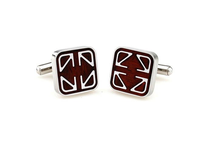 Double-headed arrow Cufflinks  Khaki Dressed Cufflinks Stainless Steel Cufflinks Wholesale & Customized  CL620758