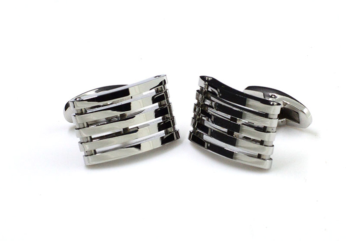  Silver Texture Cufflinks Stainless Steel Cufflinks Wholesale & Customized  CL657446