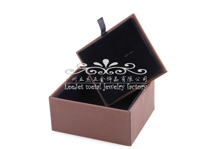 Imitation leather + Plastic Cufflinks Boxes  Khaki Dressed Cufflinks Boxes Cufflinks Boxes Wholesale & Customized  CL210417