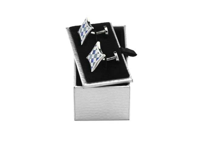 Imitation leather + Plastic Cufflinks Boxes  Silver Texture Cufflinks Boxes Cufflinks Boxes Wholesale & Customized  CL210464