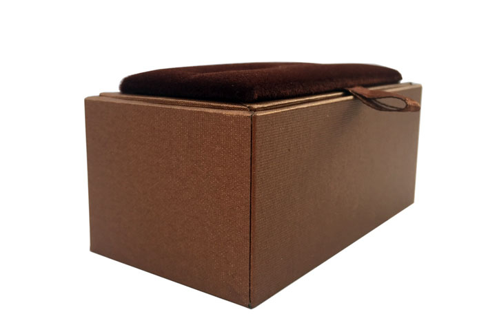 Leather + Plastic Cufflinks Boxes  Khaki Dressed Cufflinks Boxes Cufflinks Boxes Wholesale & Customized  CL210631