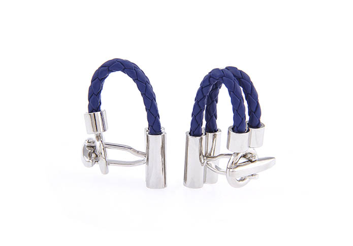 Paper Chain Cufflinks  Blue Elegant Cufflinks Silk Cufflinks Knot Wholesale & Customized  CL630746
