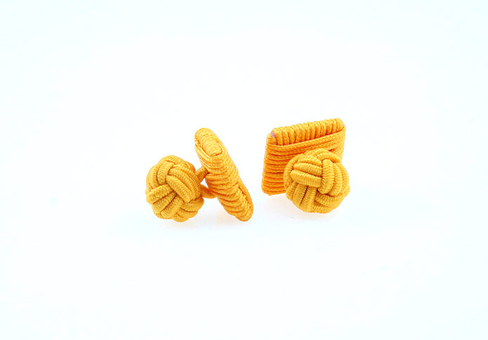  Yellow Lively Cufflinks Silk Cufflinks Knot Wholesale & Customized  CL640802