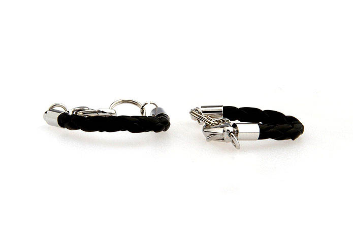 Paper chain Cufflinks  Black Classic Cufflinks Silk Cufflinks Knot Wholesale & Customized  CL651189