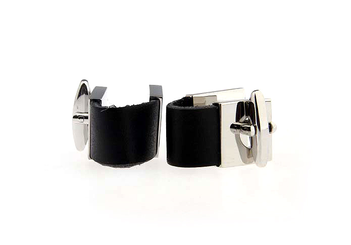 Leather belt Cufflinks  Black Classic Cufflinks Silk Cufflinks Knot Wholesale & Customized  CL651197