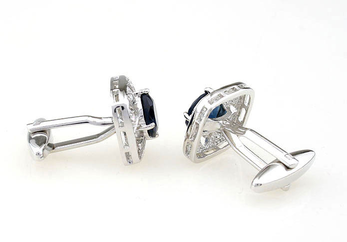  Blue White Cufflinks Crystal Cufflinks Wholesale & Customized  CL641022