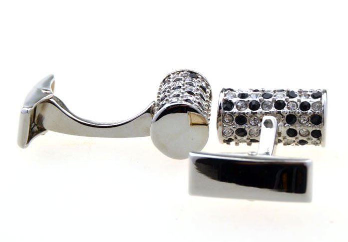  Black White Cufflinks Crystal Cufflinks Wholesale & Customized  CL653581