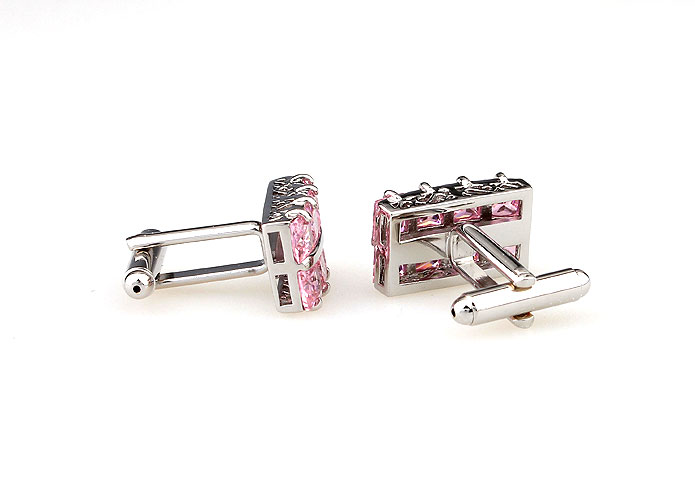  Pink Charm Cufflinks Crystal Cufflinks Wholesale & Customized  CL665530