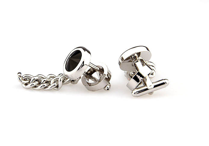 Chain Cufflinks  Black Classic Cufflinks Crystal Cufflinks Funny Wholesale & Customized  CL665879