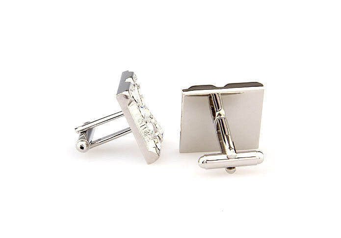 26 Letters K Cufflinks  White Purity Cufflinks Crystal Cufflinks Symbol Wholesale & Customized  CL666571