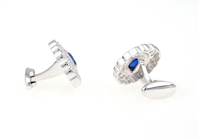  Blue White Cufflinks Crystal Cufflinks Wholesale & Customized  CL680959