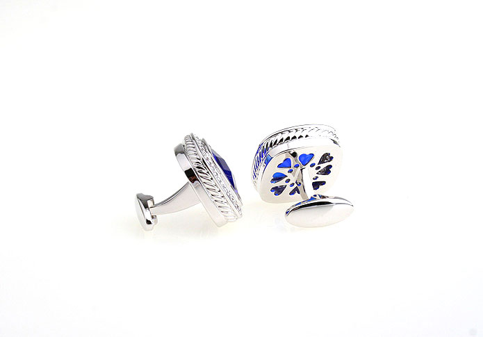  Blue White Cufflinks Crystal Cufflinks Wholesale & Customized  CL680970