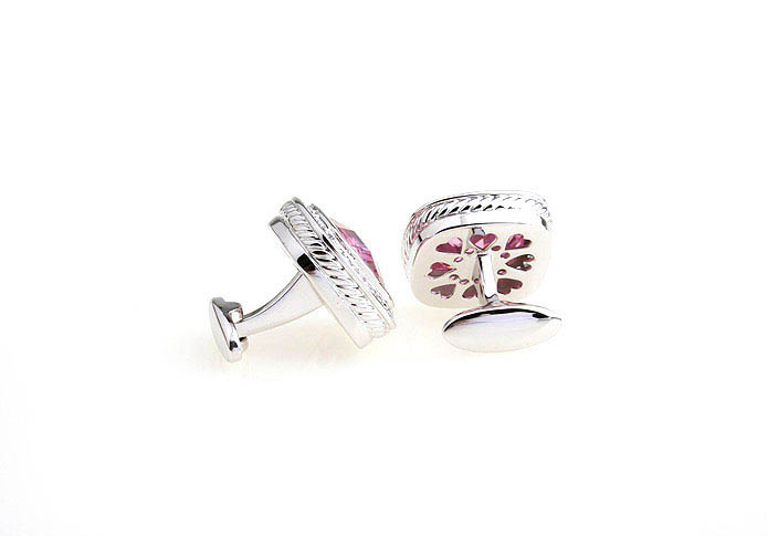  Pink Charm Cufflinks Crystal Cufflinks Wholesale & Customized  CL680971