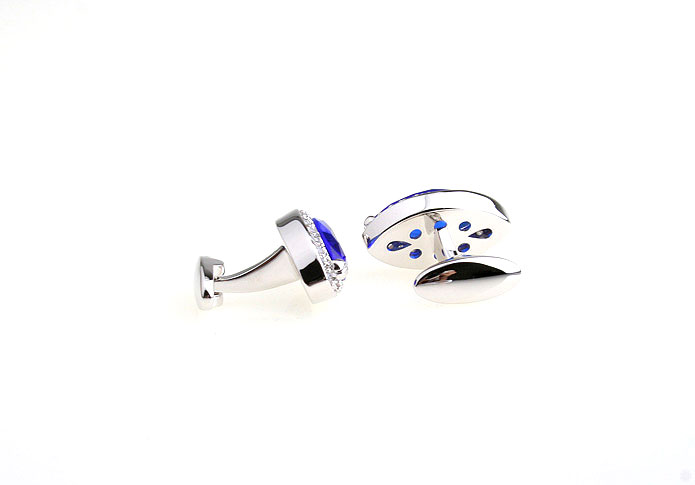  Blue White Cufflinks Crystal Cufflinks Wholesale & Customized  CL680982