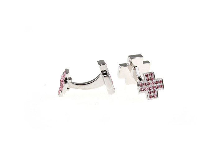 Cross Cufflinks  Pink Charm Cufflinks Crystal Cufflinks Religious and Zen Wholesale & Customized  CL681024