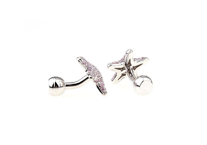 Starfish Cufflinks  Pink Charm Cufflinks Crystal Cufflinks Animal Wholesale & Customized  CL690719