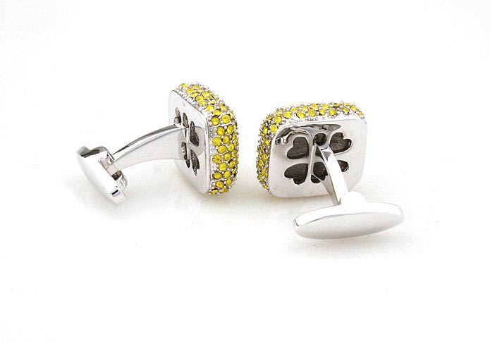  Yellow Lively Cufflinks Crystal Cufflinks Wholesale & Customized  CL690756