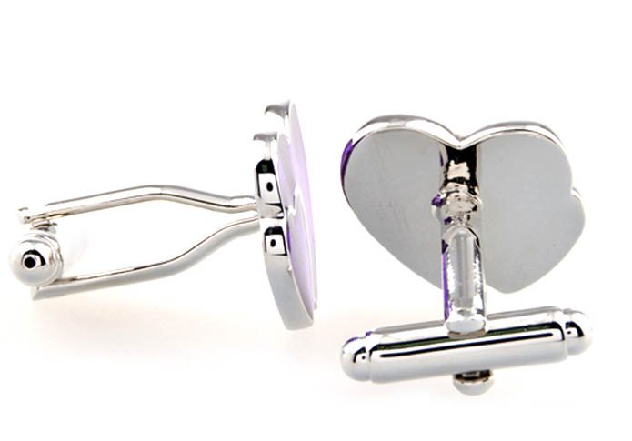 Heart to Heart Cufflinks  Purple Romantic Cufflinks Enamel Cufflinks Wedding Wholesale & Customized  CL653147