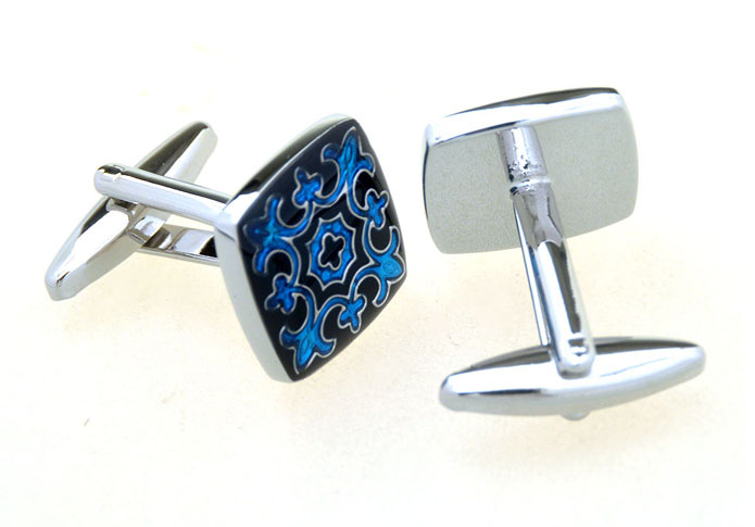 Greek Pattern Cufflinks  Blue Elegant Cufflinks Enamel Cufflinks Funny Wholesale & Customized  CL656881