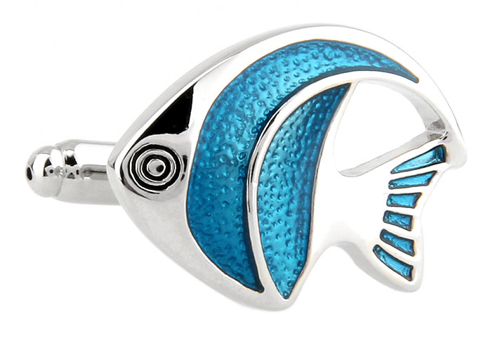 Fish Cufflinks Blue Elegant Cufflinks Enamel Cufflinks Animal Wholesale & Customized CL671835