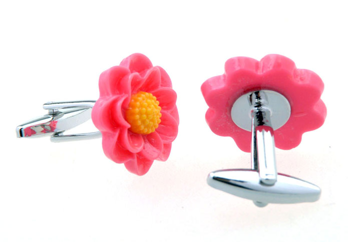 Sun Flower Cufflinks  Pink Charm Cufflinks Printed Cufflinks Wedding Wholesale & Customized  CL656392